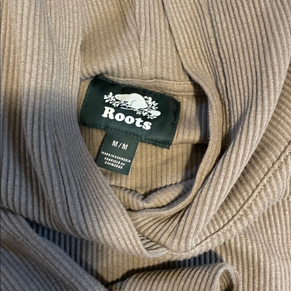 Roots Taupe Ribbed Hoodie and Pants Set - Picture 2 of 4